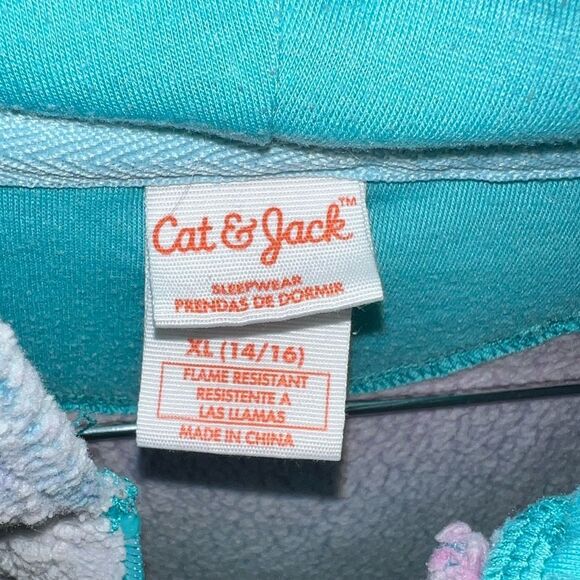 Footsie Pajamas ~ Dragon ~ Cat & Jack ~ EUC ~ Girls XL (14/16) Like New - Picture 5 of 6